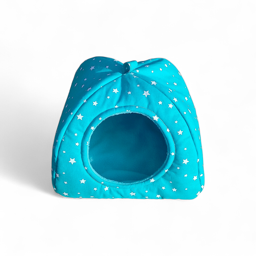 igloo-bleu-pour-cochon-d-inde-en-coton-et-polaire-entree-ronde-fait-main
