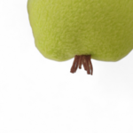 coussin-forme-pomme-vert