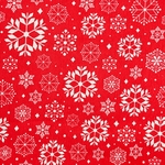 tissu-polycoton-Neige-fond-ronge-NAC2TOIT