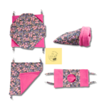 kit-furet-avec-un hamac-double-sac-câlin-hamac-simple-tunnel-de-couleur-rose-motif-papillon-en-coton-et-polaire- rose-NAC2TOIT