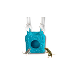 Cube-suspendu-pour-rat-en-coton-et-polaire-bleu-turquoise-et-étoile-blanche-NAC2TOIT