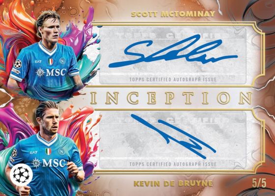 2025-26-topps-inception-dual-autograph-scott-mctominay-kevin-de-bruyne