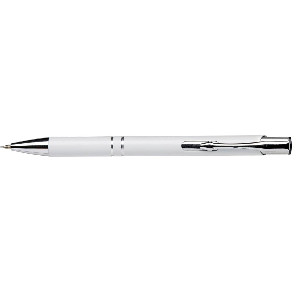 stylo_bille_aluminium_satine_blanc