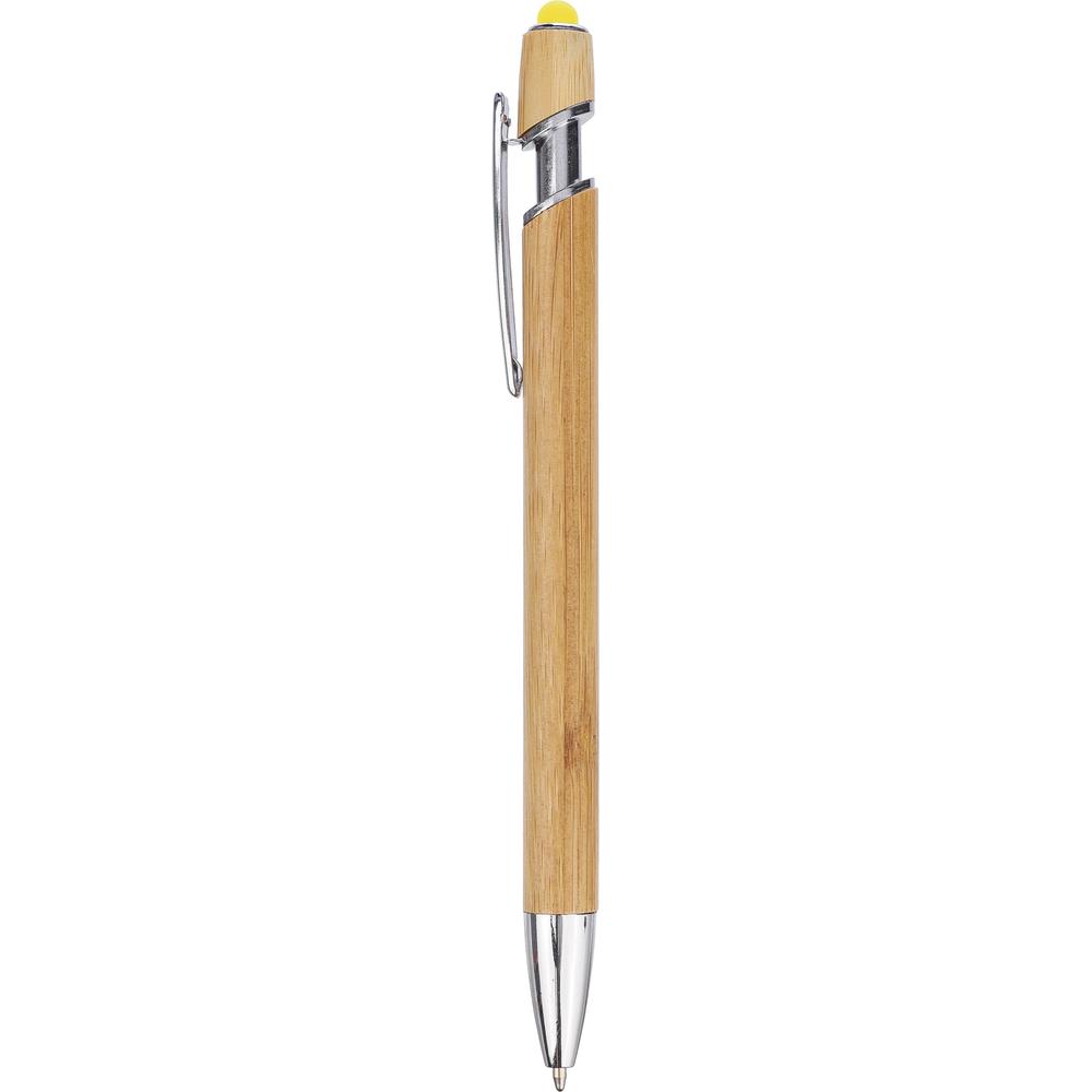 stylo_bambou_tactile_clip_metal_jaune