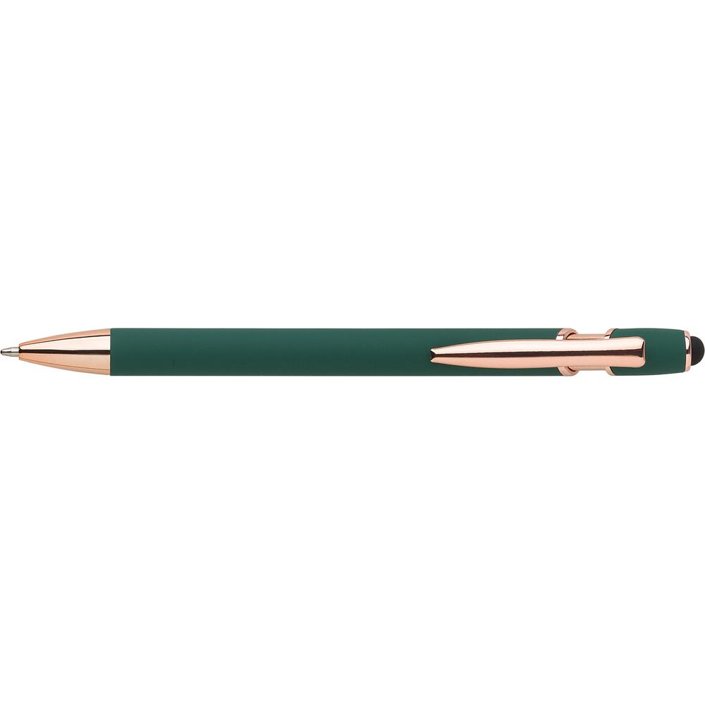 stylo_bille_aluminium_tactile_cuivre_vert