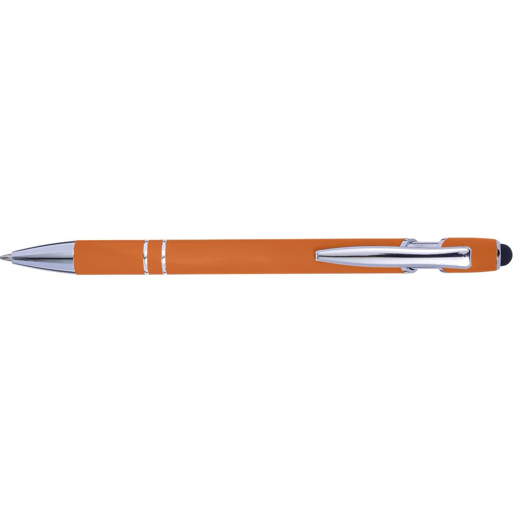 stylo_metal_gomme_tactile_orange