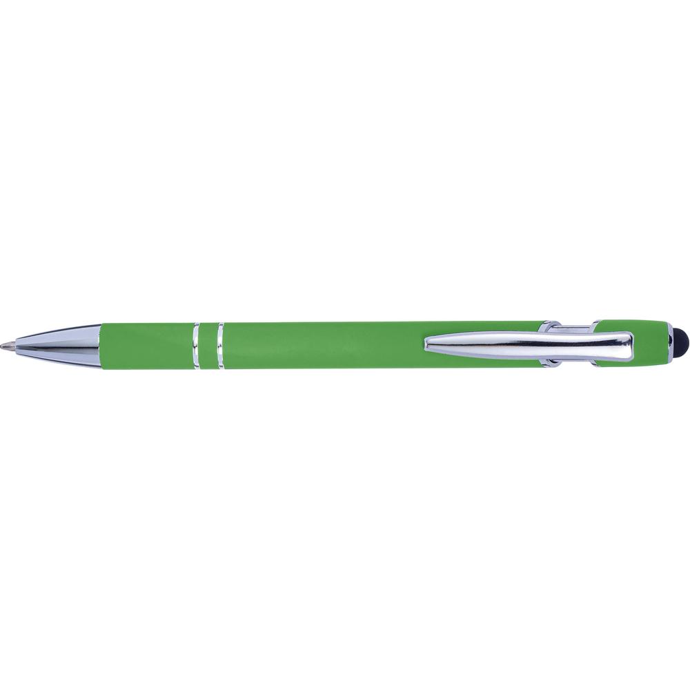 stylo_metal_gomme_tactile_vert