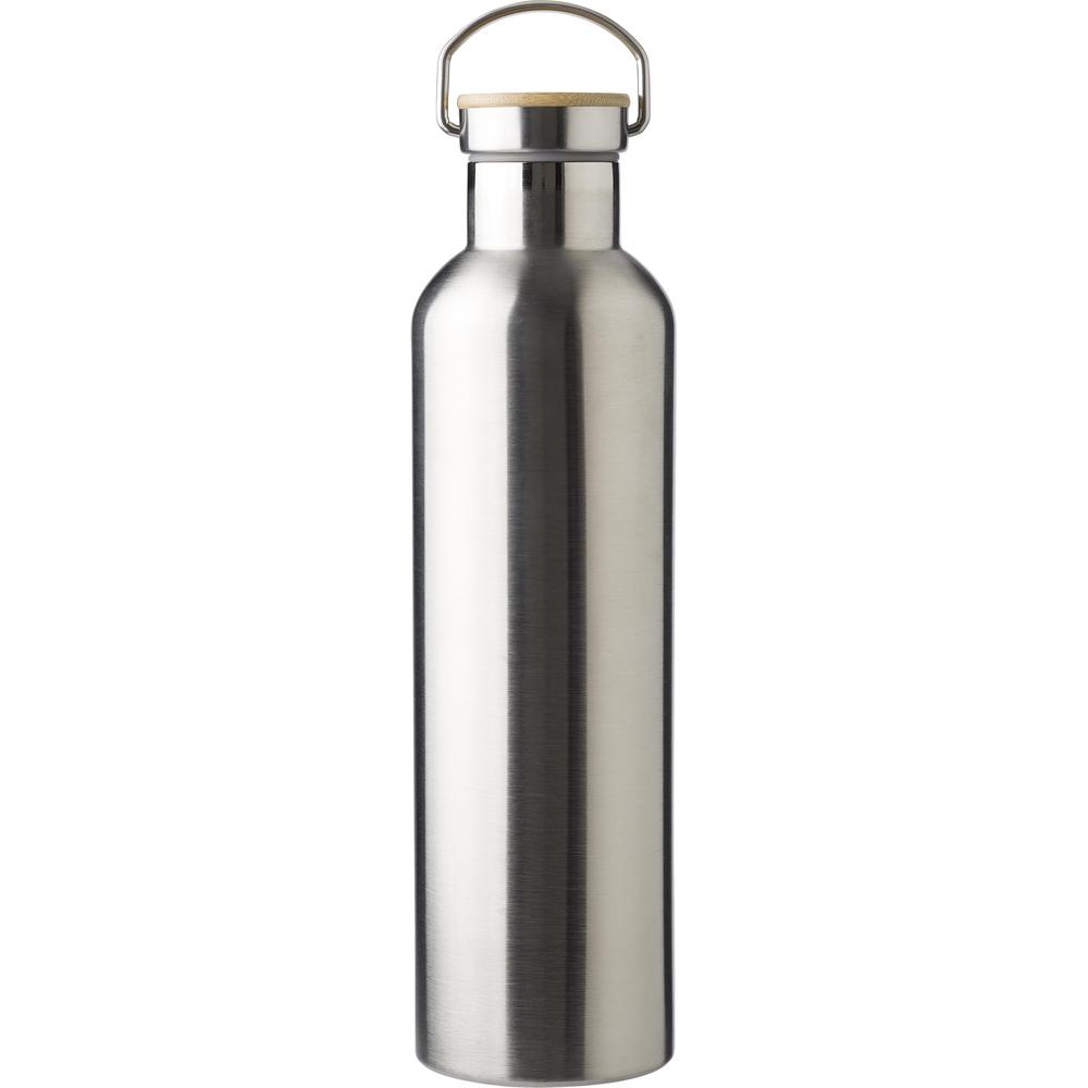bouteille_inox_1L_avec_bouchon_bambou_argenté
