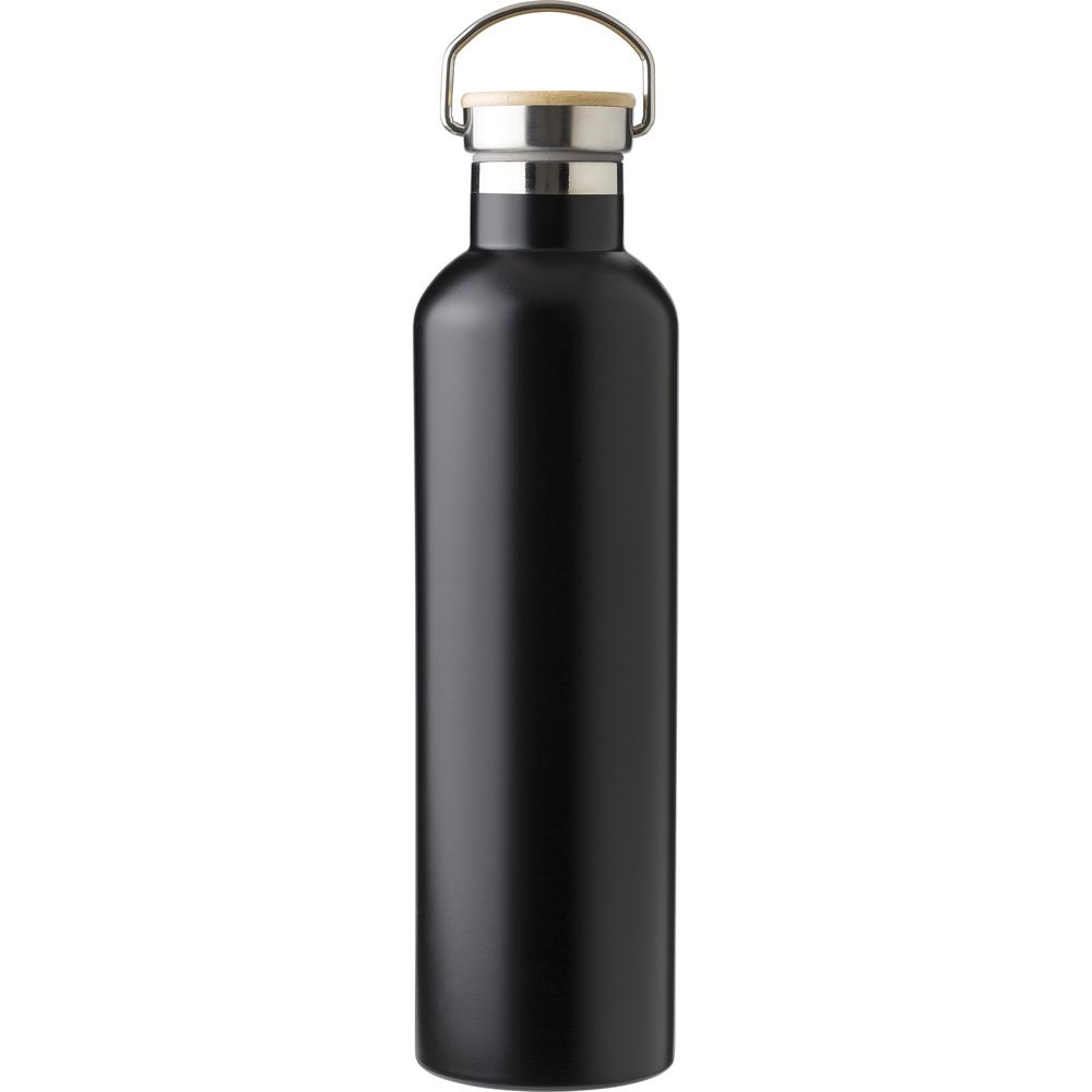 bouteille_inox_1L_avec_bouchon_bambou_noir