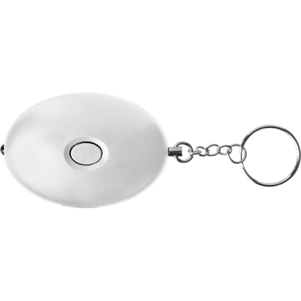 porte-cles_alarme_80dB_LED_secours_blanc
