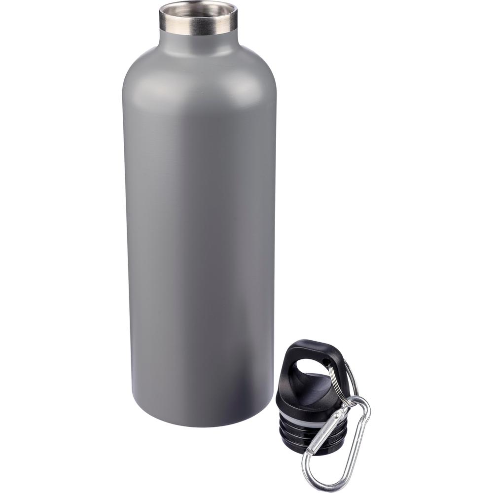 gourde_inox_recycle_500_ml_avec_mousqueton_gris_bouchon