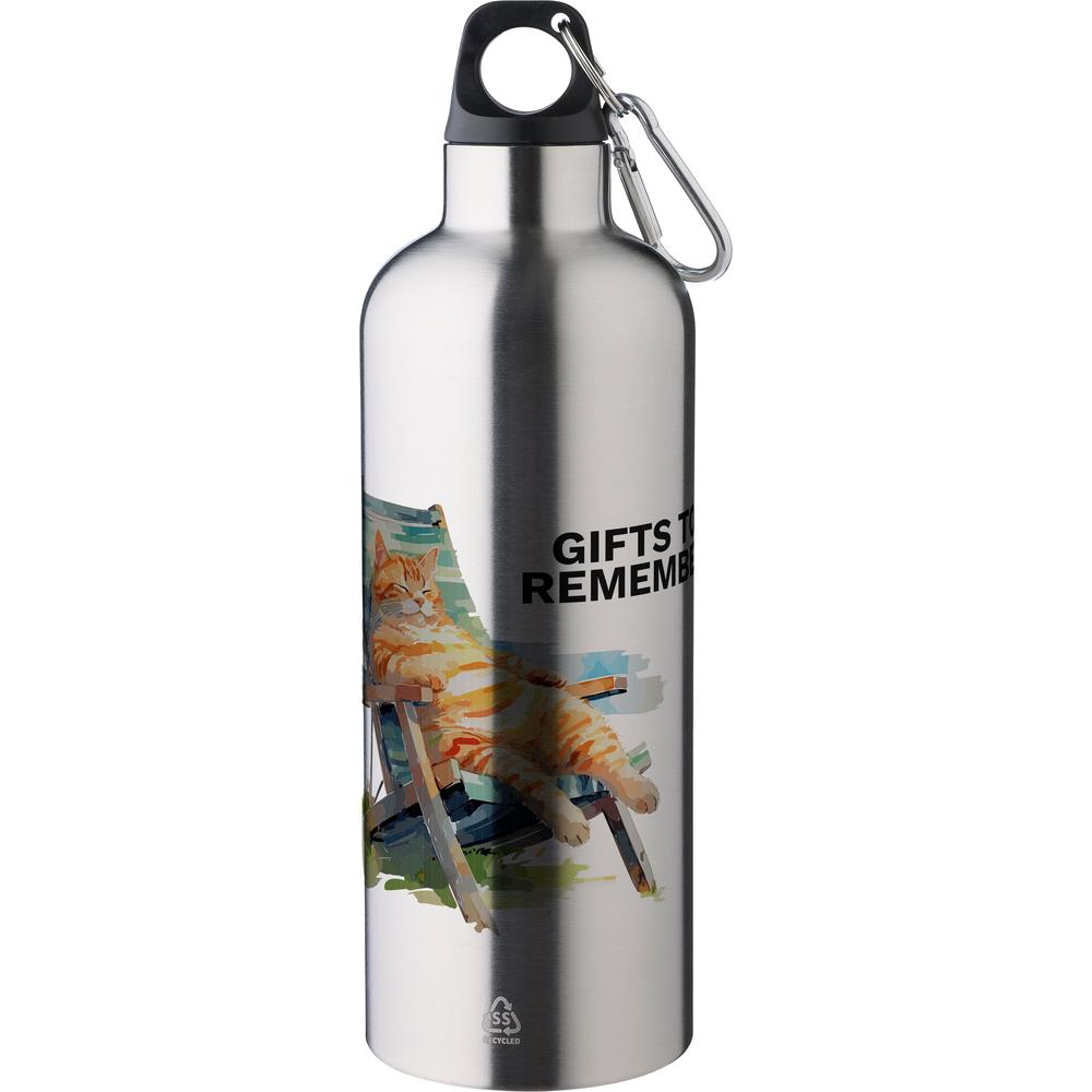 gourde_inox_recycle_500_ml_avec_mousqueton_logo_gris