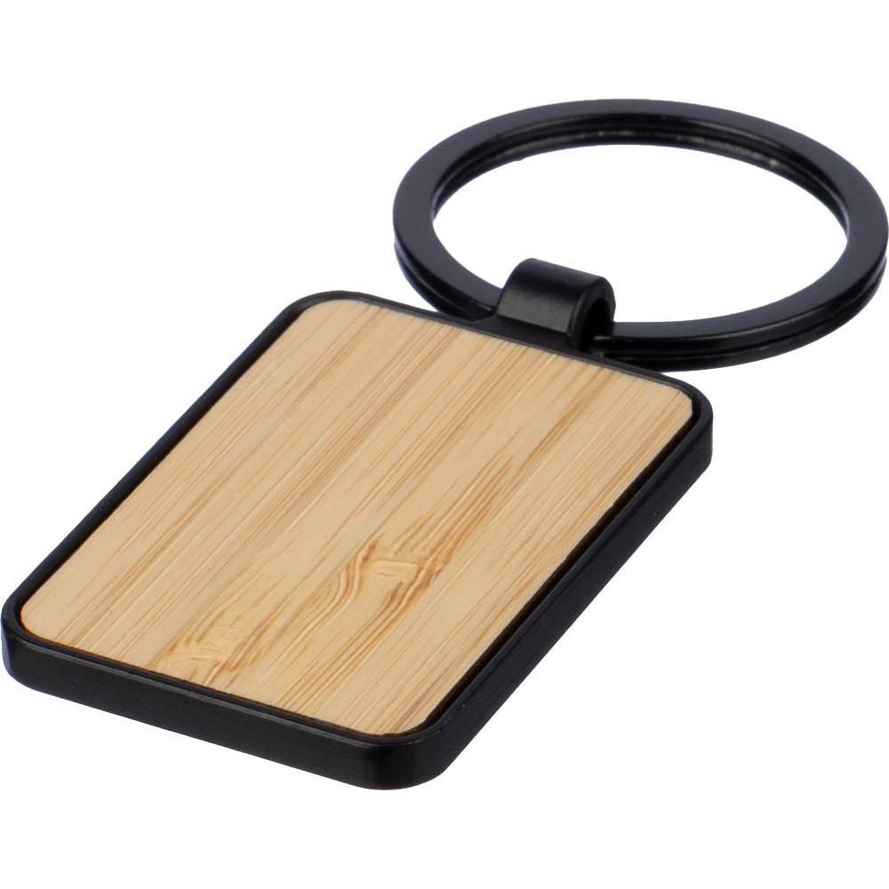 porte-cles_rectangle_metal_noir_bambou