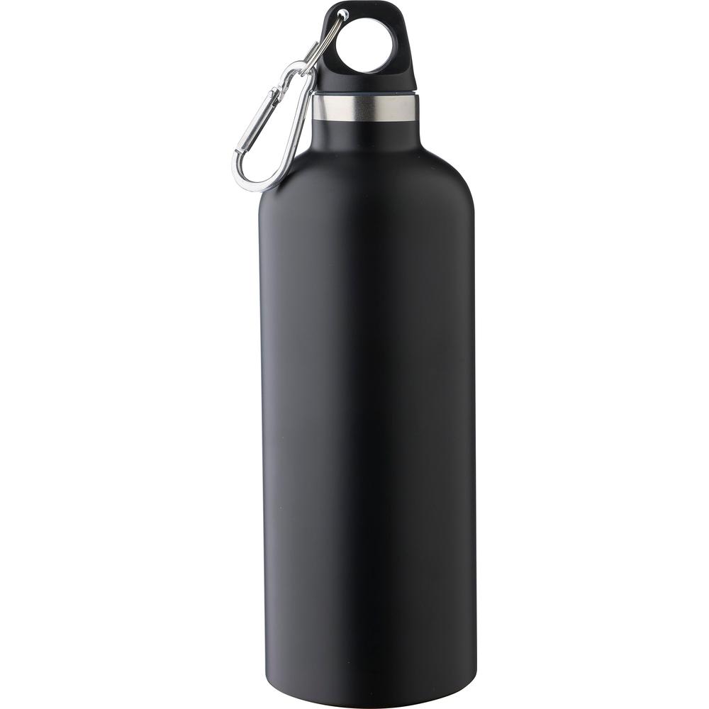 gourde_inox_recycle_500_ml_avec_mousqueton_noir