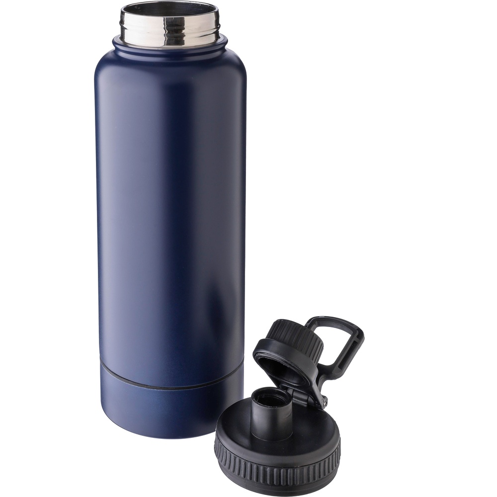 gourde_isotherme_inox_1L_avec_rangement_bleu_bouchon