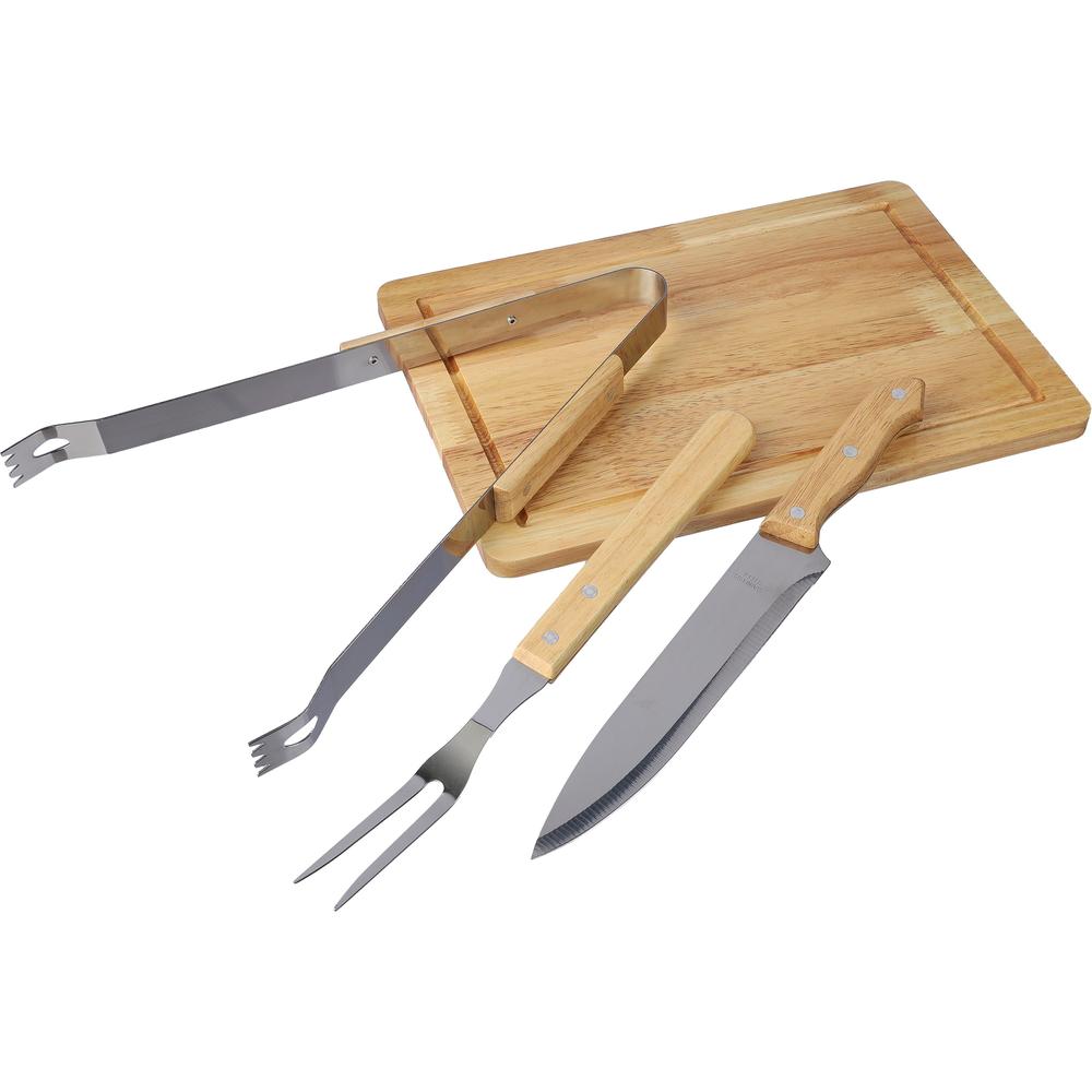 set_barbecue_bois_et_inox_avec_planche_ustensiles
