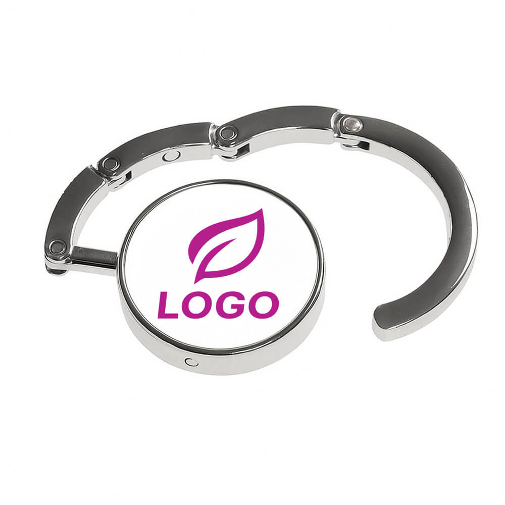 accroche‐sac_personnalise_metal_rond_deplier_logo