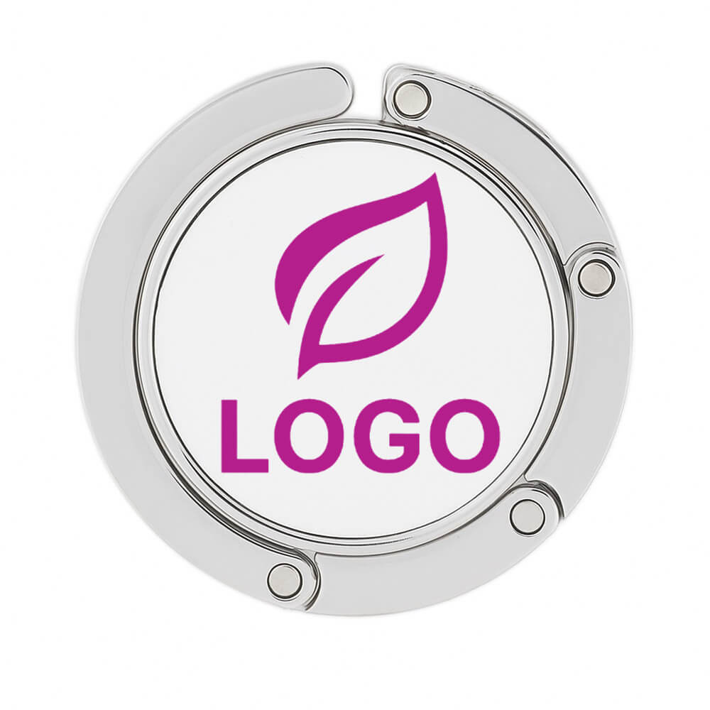 accroche‐sac_personnalise_metal_rond_face_logo