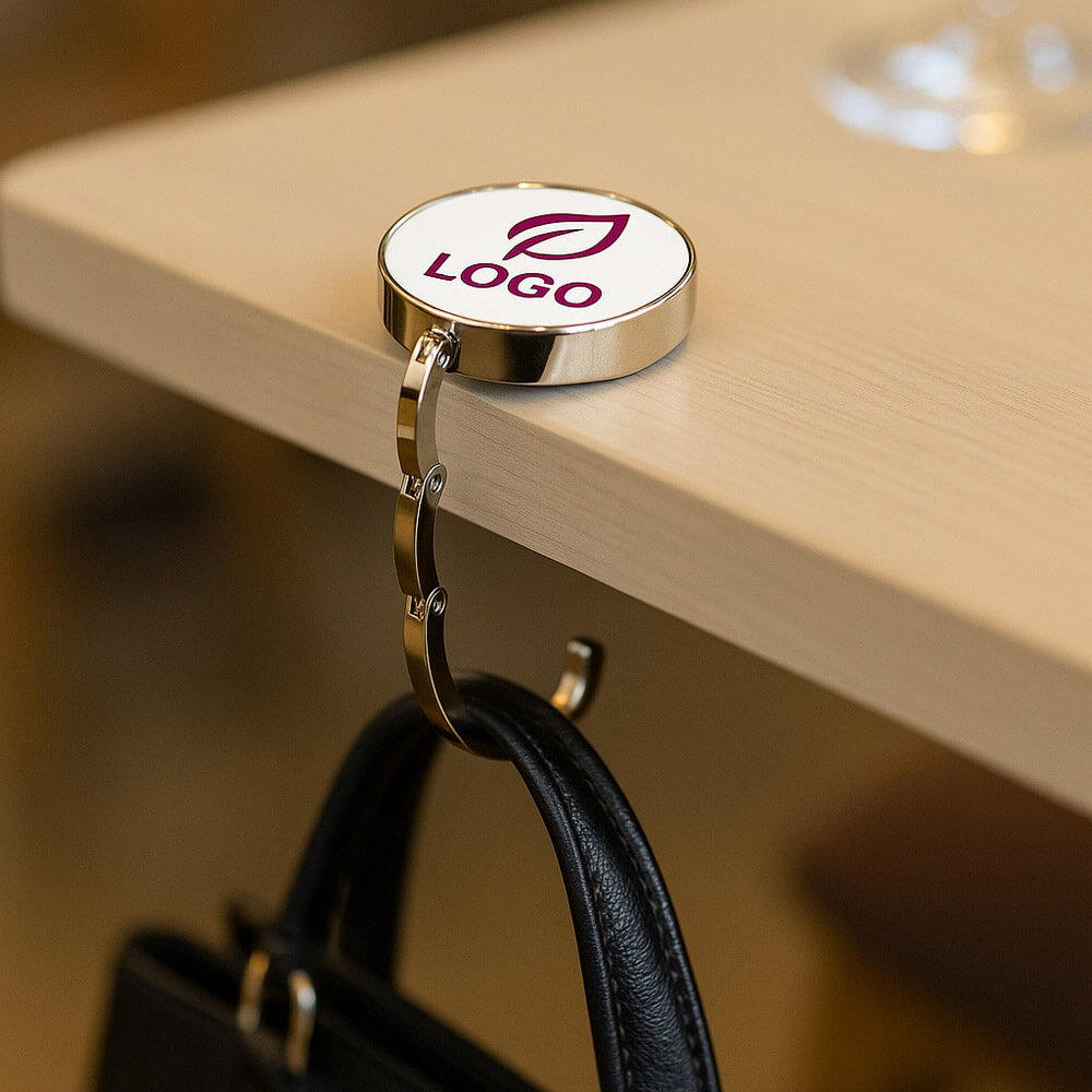 accroche‐sac_personnalise_metal_rond_ouvert_logo_ambiance