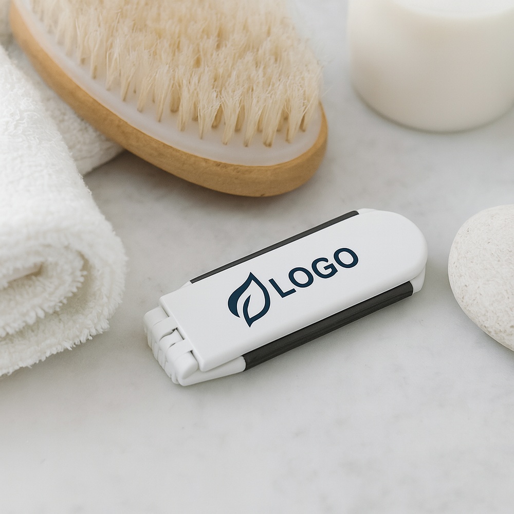 brosse-a-cheveux-pliable-avec-miroir-integre-logo-ambiance