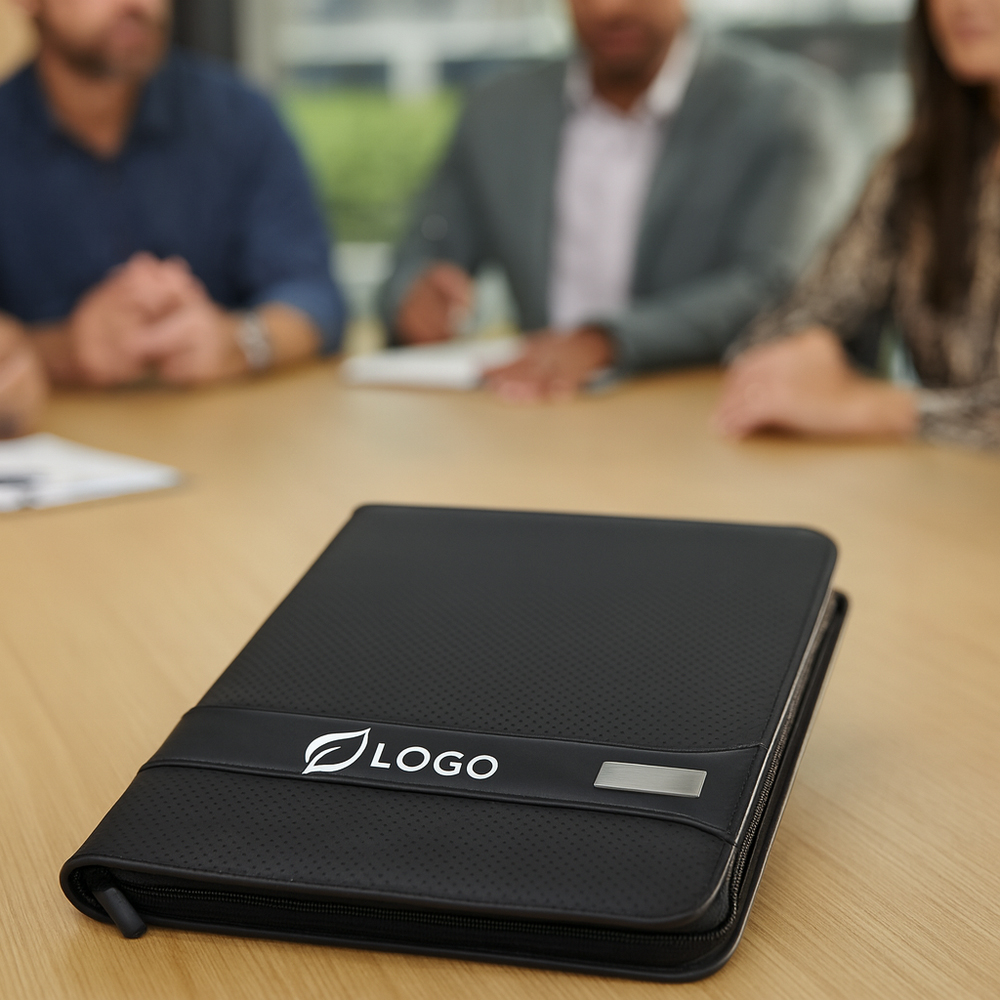 conferencier-a4-zippe-pvc-logo-ambiance