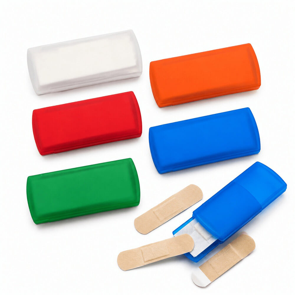 Set de 5 pansements étui plastique-5couleurs