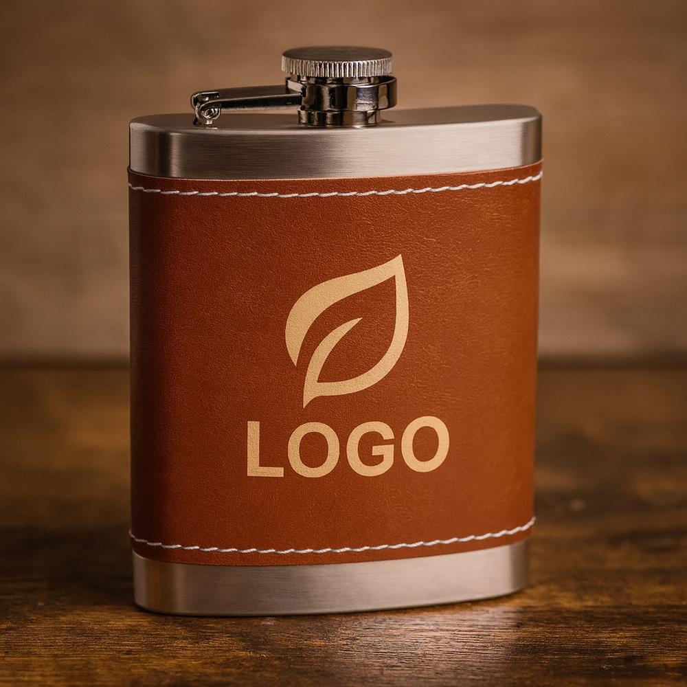 flasque_acier_100ml_simili-cuir_logo_ambiance