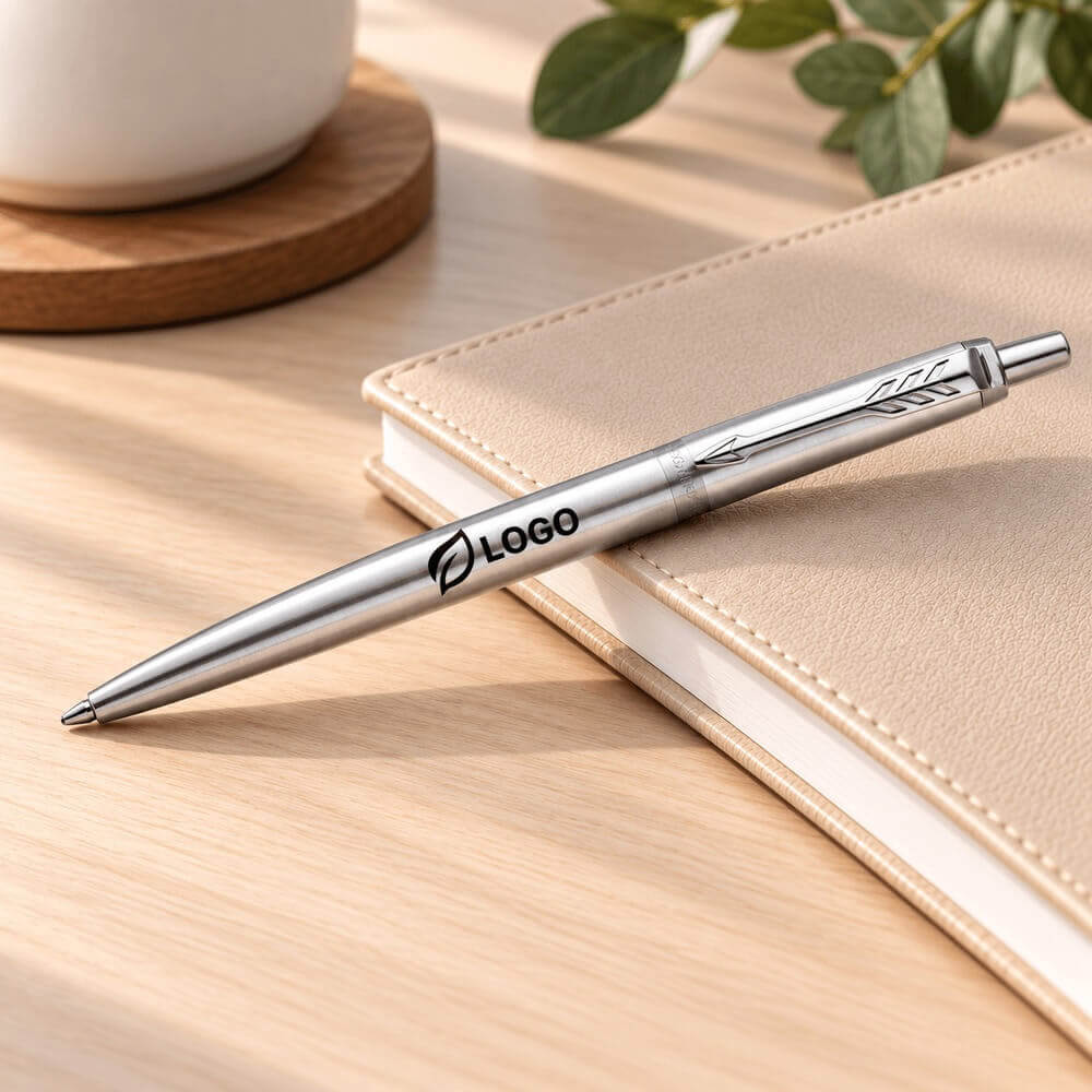 Stylo Parker Jotter acier inox logo ambiance
