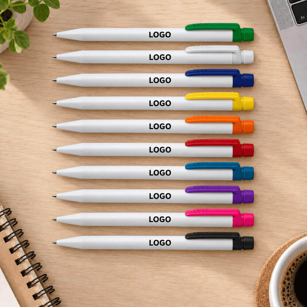 Stylo à bille en plastique élégant et durable ambiance logo