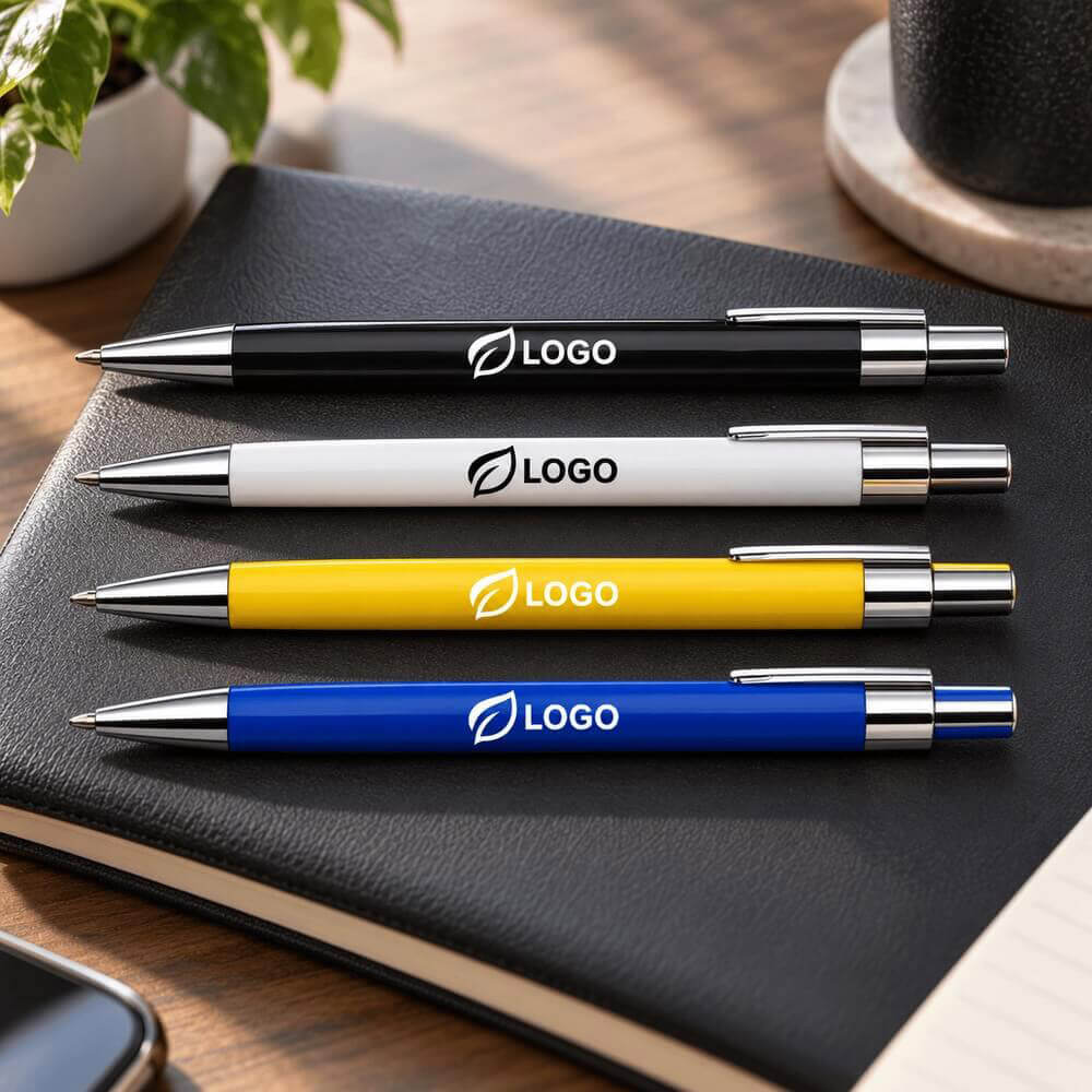 Stylo professionnel avec clip métal ambiance logo