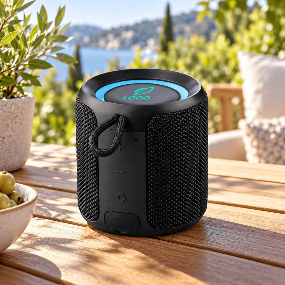 Enceinte Bluetooth extérieure effet lumineux ambiance logo