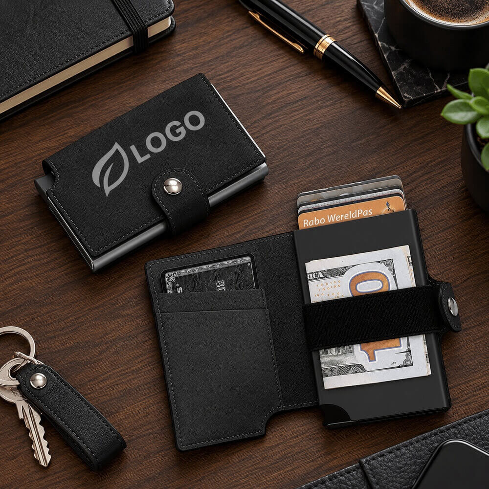 Porte-cartes avec protection RFID ambiance logo