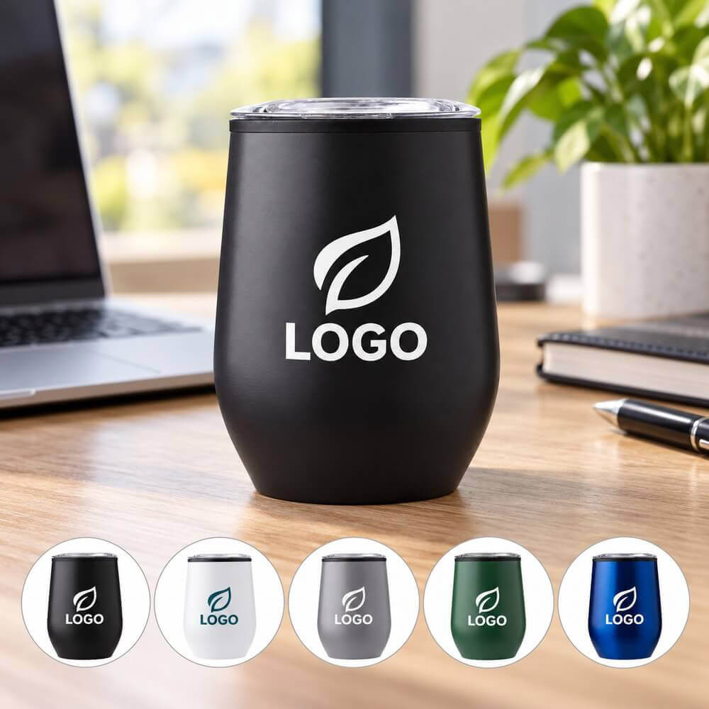 Mug isotherme acier 300 ml avec couvercle ambiance logo