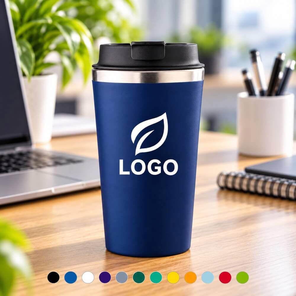 Mug isotherme en acier inoxydable 350 ml ambiance logo