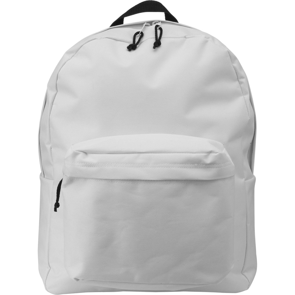 sac_a_dos_polyester_avec_poche_zippee_blanc