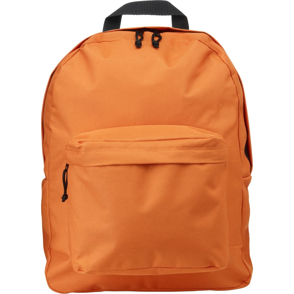 sac_a_dos_polyester_avec_poche_zippee_orange_avant