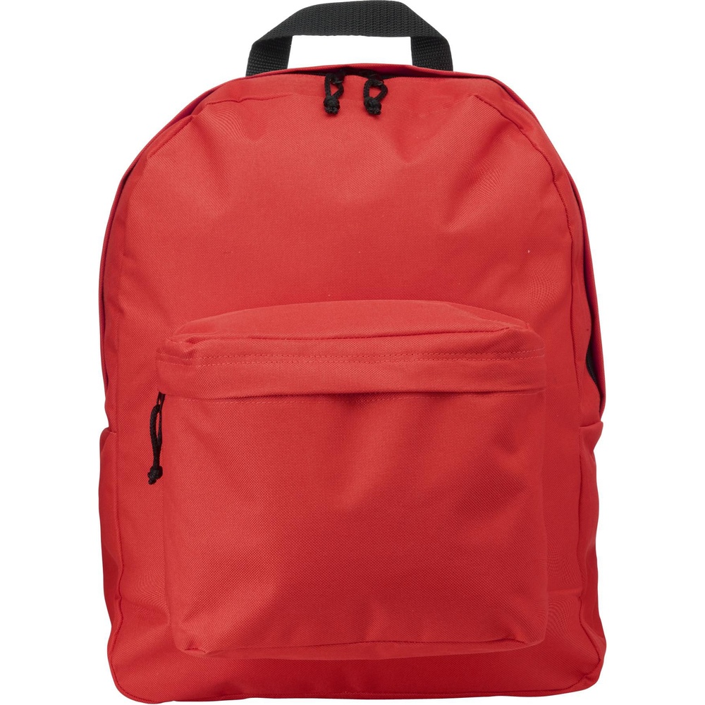 sac_a_dos_polyester_avec_poche_zippee_rouge