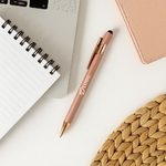 stylo_bille_aluminium_tactile_cuivre_logo_ambiance