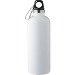 gourde_inox_recycle_500_ml_avec_mousqueton_blanc