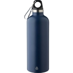 gourde_inox_recycle_500_ml_avec_mousqueton_bleu