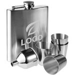 set_flasque_verres_acier_inoxydable_logo
