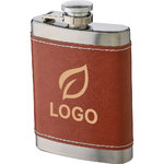 flasque_acier_100ml_simili-cuir_logo