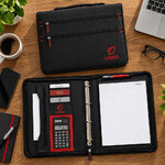 Porte-documents zippé en nylon avec calculatrice