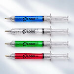 Stylo seringue pour notes décalées ambiance logo
