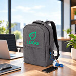 Sac à dos pour ordinateur 15'' et 10'' avec port USB ambiance logo