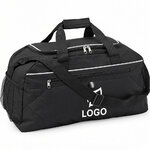 Sac de sport en polyester avec poches frontales et latérales noir