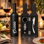 Coffret bouteille 3 pièces avec accessoires ambiance logo