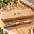 Coffret stylo bille en hêtre ambiance logo