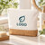 Trousse élégante coton et liège zippée ambiance logo