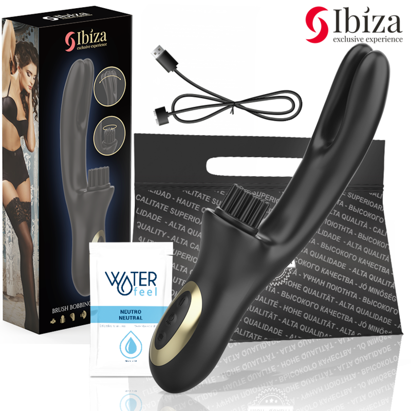 Vibromasseur clitoridien avec brossage